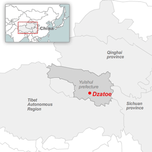 Map showing Dzatoe county.