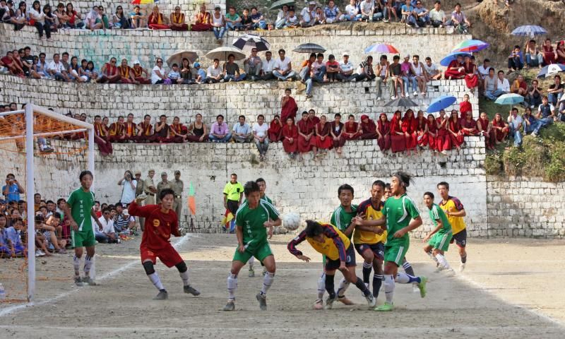 File Photo: Tibetans in Exile The 15th Gyalyum Chenmo Memorial Gold Cup Football. 