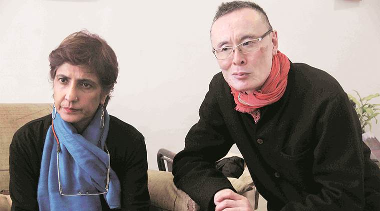 The filmmaker couple Ritu Sarin and Tenzing Sonam who are based at Dharamshala, India. (Photo courtesy: The Indian Express)