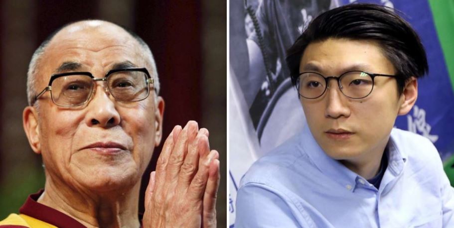 Dalai Lama and Edward Leung Tin-kei