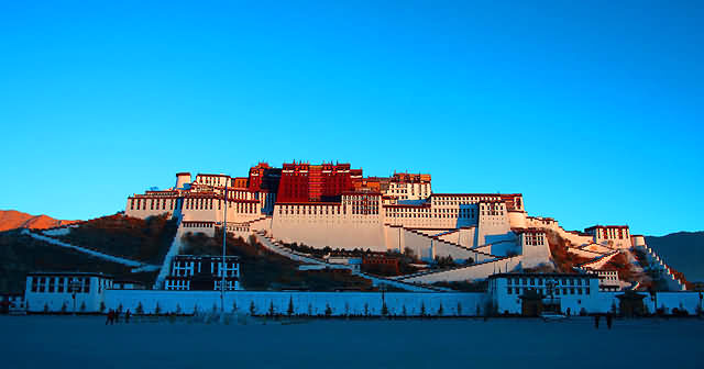 The Potala Palace in Lhasa, Tibet. 