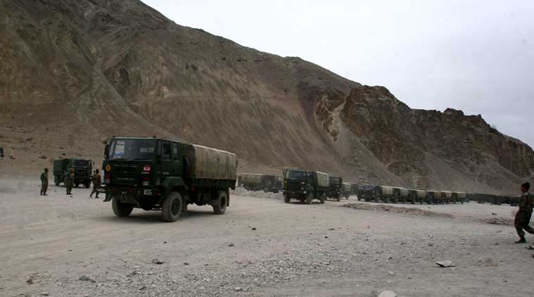 Around 55 Chinese troops arrived at the scene and halted the work in an aggressive manner, prompting security forces to rush to the spot. Photo courtesy: indian express, (Representational Photo)