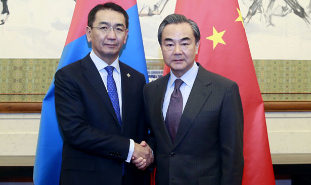 On February 20, 2017, Chinese Foreign Minister Wang Yi held talks in Beijing with Foreign Minister Tsend Munkh-Orgil of Mongolia. (Photo courtesy: fmprc.gov.cn)