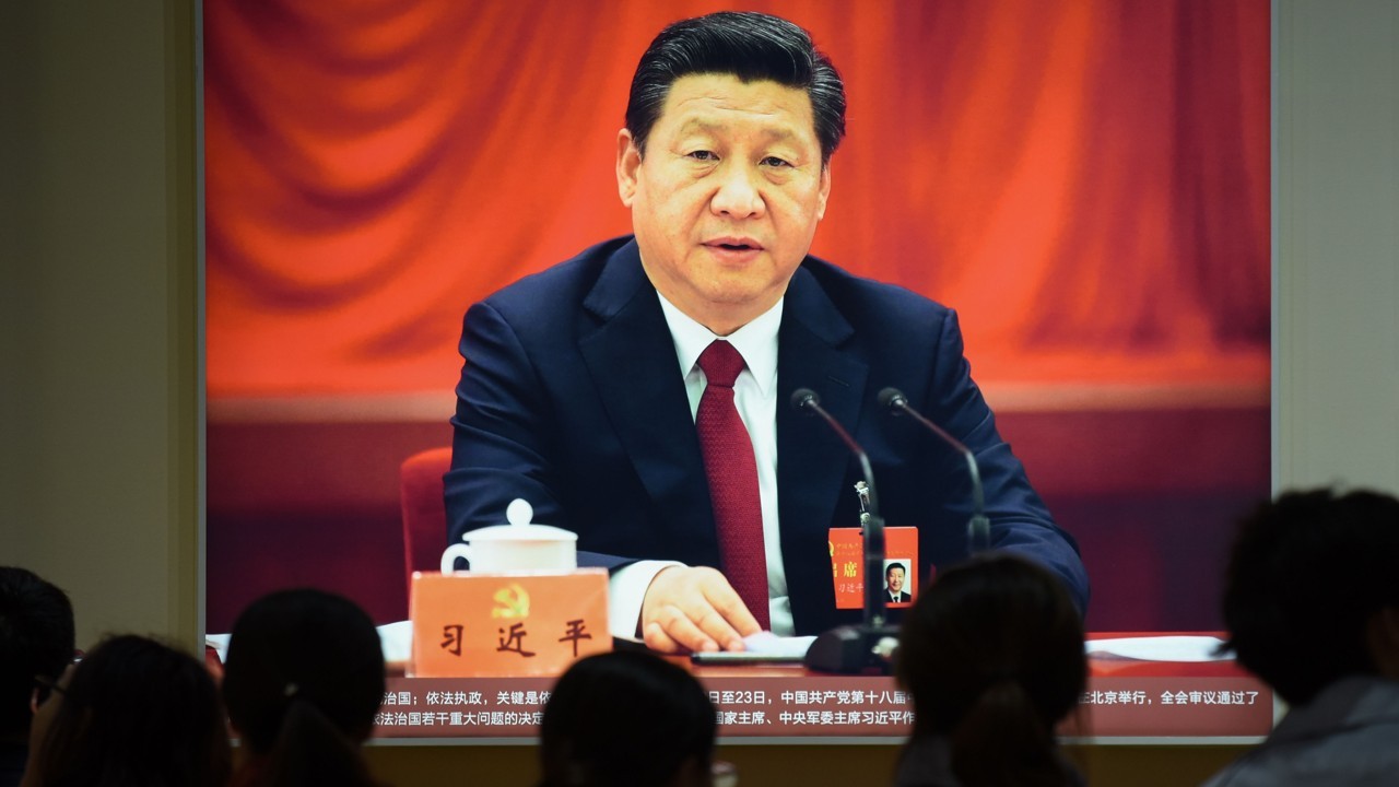 An image of Chinese President Xi Jinping at an exhibition showcasing China's progress. (Photo courtesy: AFP)