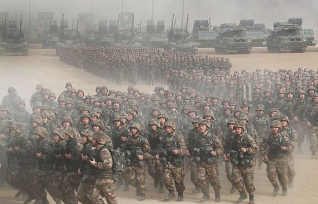 The official People’s Daily newspaper said troops had gathered in 4,000 separate locations to hear President Xi’s speech. (Photo courtesy: Xinhua)