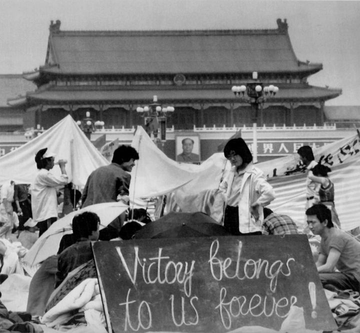 Students at the Tiananmen Square in 1989. (Photo courtesy: SCMP)