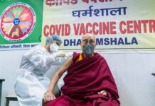 Dalai Lama gets his first Covid-19 jab