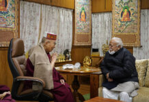 Chief of India’s influential religious volunteer group calls on Dalai Lama