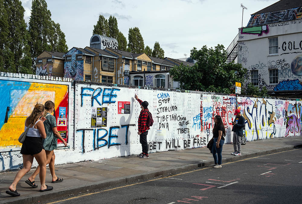 Chinese Communist Party slogans on London’s Brick Lane ricochet on Beijing