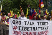 Delhi Tibetans protest against China on eve of G20 summit