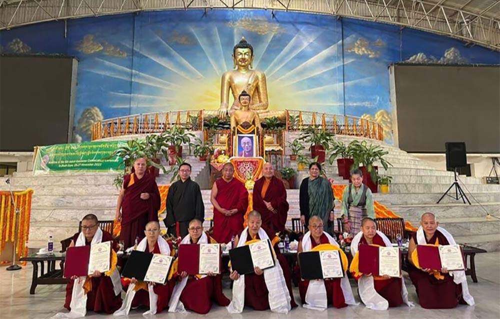 More Tibetan Buddhist nun awarded geshema degrees in Bodh Gaya
