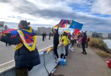 President Biden greeted by Xi Jinping supporters and protesters on arrival for APEC summit
