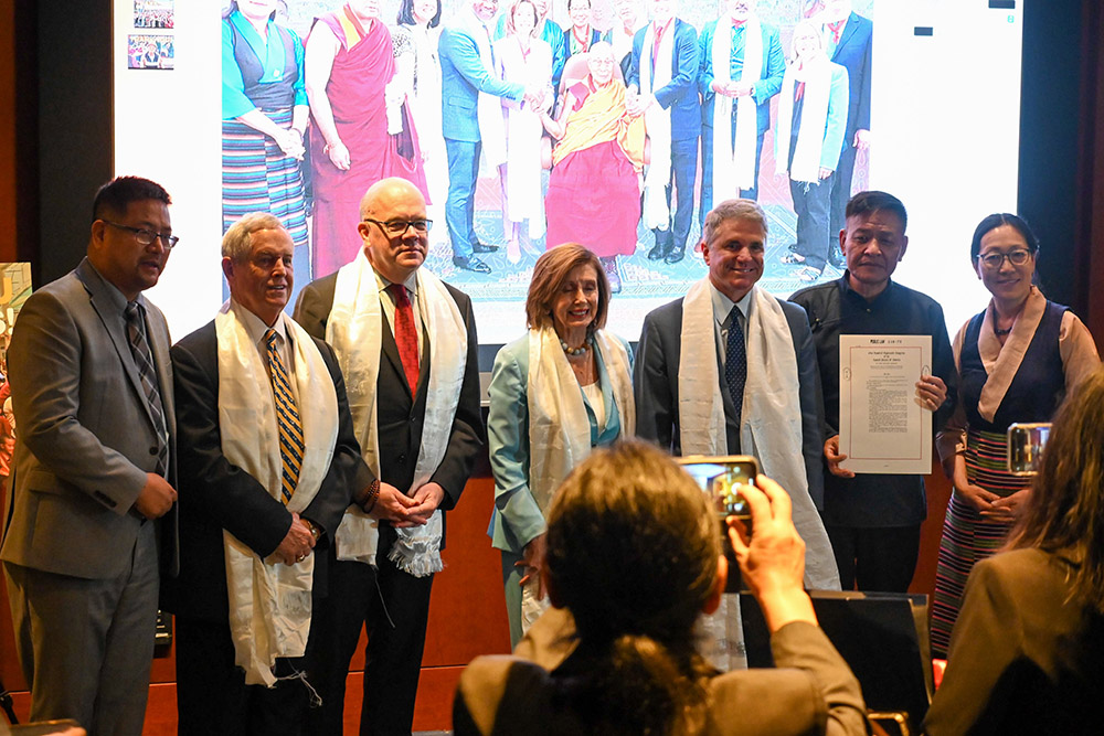 Sikyong thanks US lawmakers for ‘Resolve Tibet Act’ at Capitol center reception