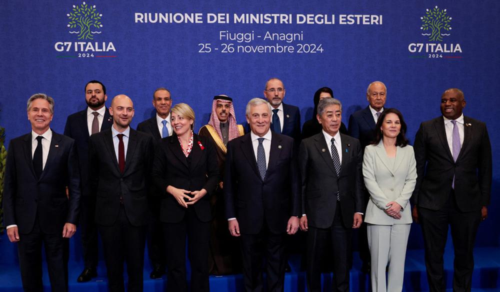 Middle East, Ukraine and China with its rights record dominated G7 foreign ministers’ meeting