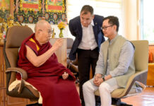 India’s federal Minister Rijiju calls on Dalai Lama before latter’s departure for Ladakh