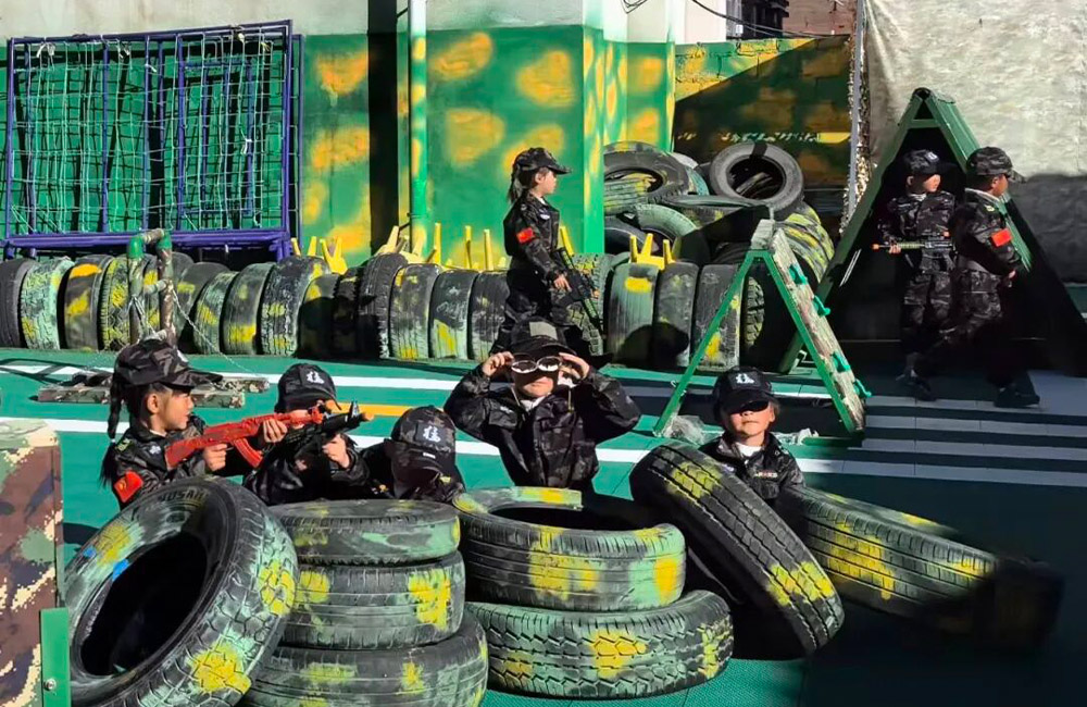 China training brainwashed Tibetan child soldiers?