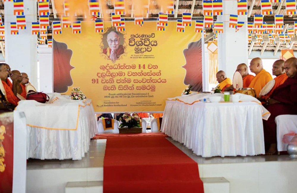 Sri Lankan Buddhist leaders mark Dalai Lama’s 91st birthday