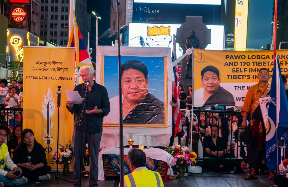 Vigil, protests remember Tibetan activist Lobga Rangzen’s New York protest Self-immolation