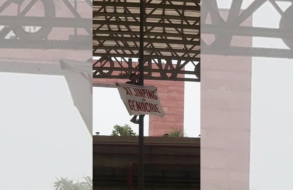 Tibet activists, journalist held for hanging protest banners near BRICS summit venue in Delhi