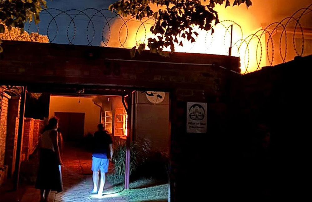 Narrow escape for Dalai Lama’s South Africa Representative in second nighttime arson attack in three months